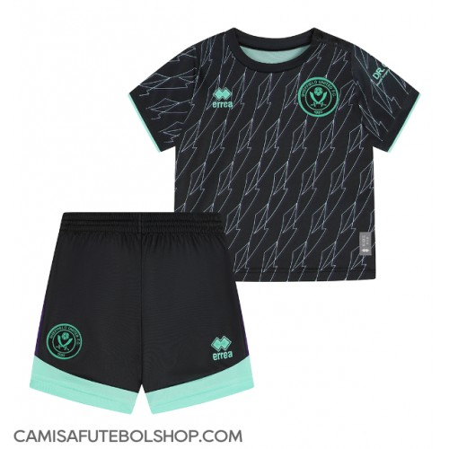Camisa de time de futebol Sheffield United Replicas 2º Equipamento Infantil 2024-25 Manga Curta (+ Calças curtas)